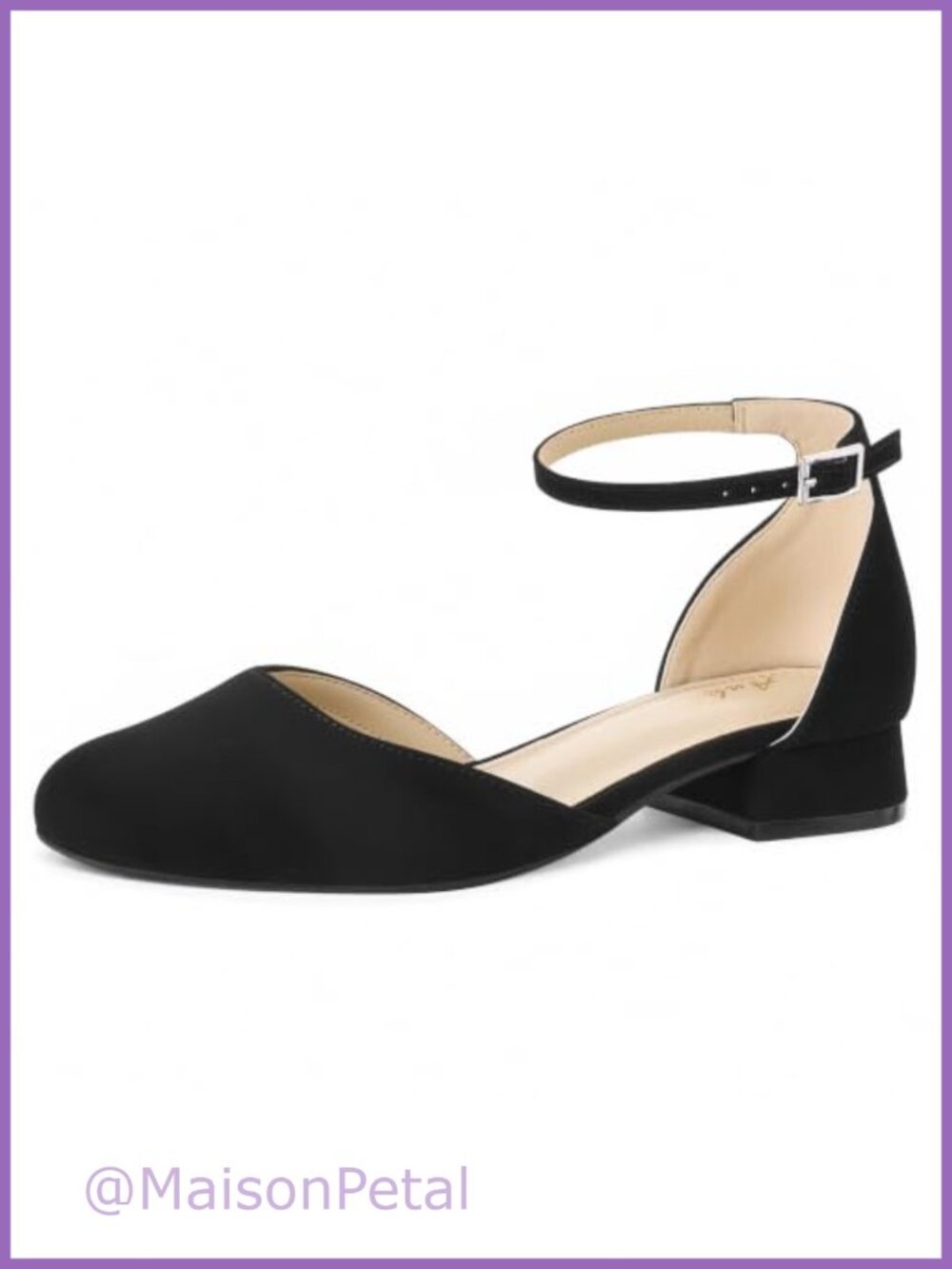Women's Closed Toe Low Block Heel D'Orsay Dress Pumps